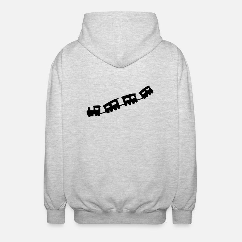 train - Veste à capuche unisexe - gris clair chiné