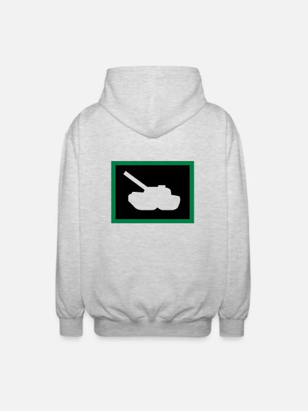 Panzer / tank (2c) - Unisex Hooded Jacket - light heather grey