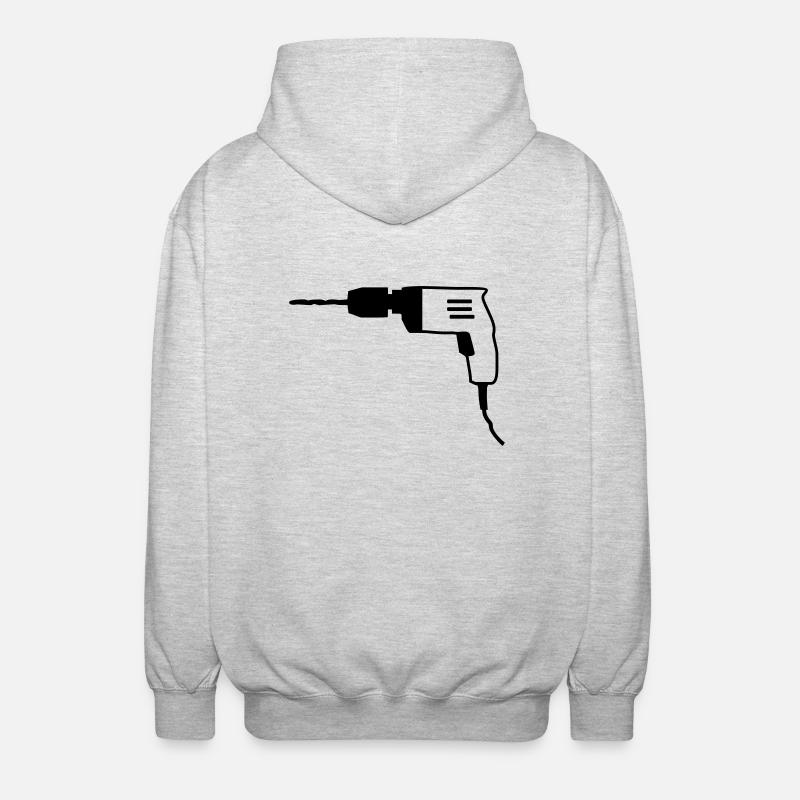 outils - Veste à capuche unisexe - gris clair chiné