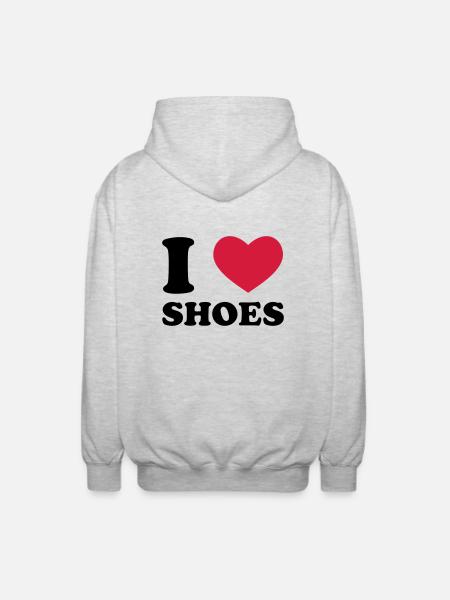 I Love Shoes - Unisex Kapuzenjacke - Hellgrau meliert