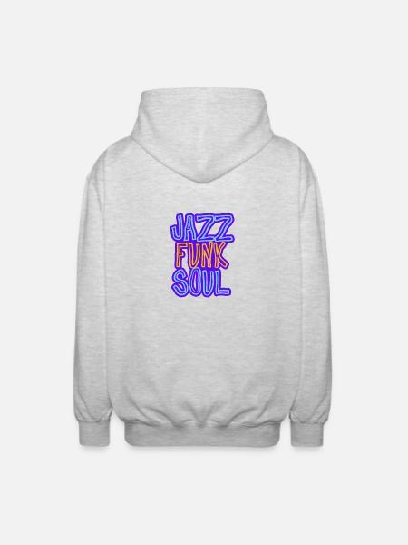 Jazz, Funk, Soul - Unisex Hooded Jacket - light heather grey