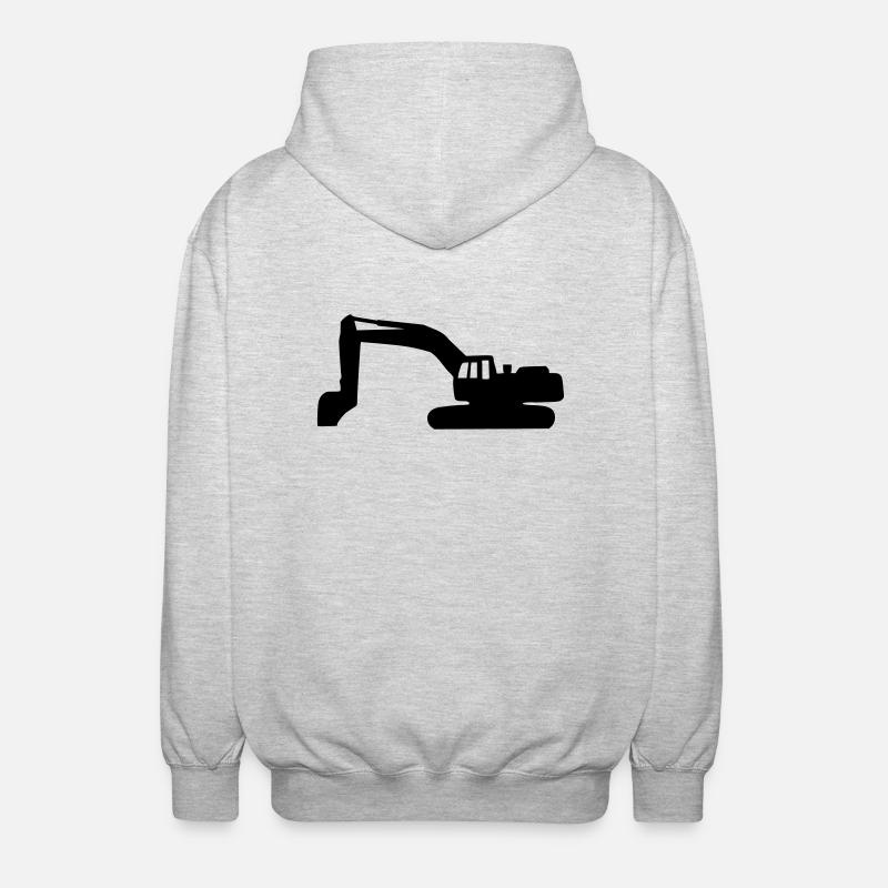 Bagger - Unisex Kapuzenjacke - Hellgrau meliert