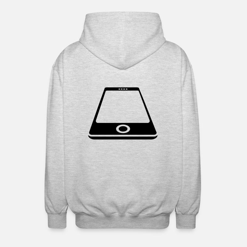 Smartphone White - Unisex Kapuzenjacke - Hellgrau meliert