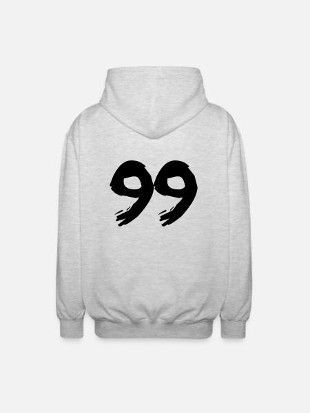 Brushed 99 - Unisex Kapuzenjacke - Hellgrau meliert