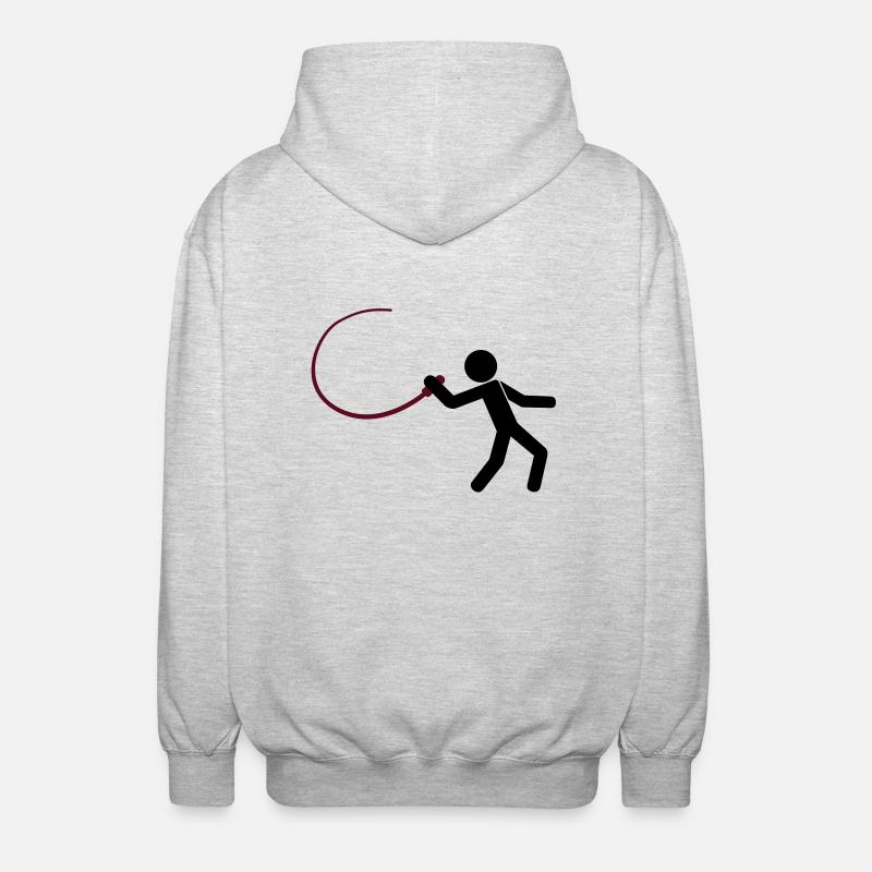 M8 mit Peitsche - Unisex Kapuzenjacke - Hellgrau meliert