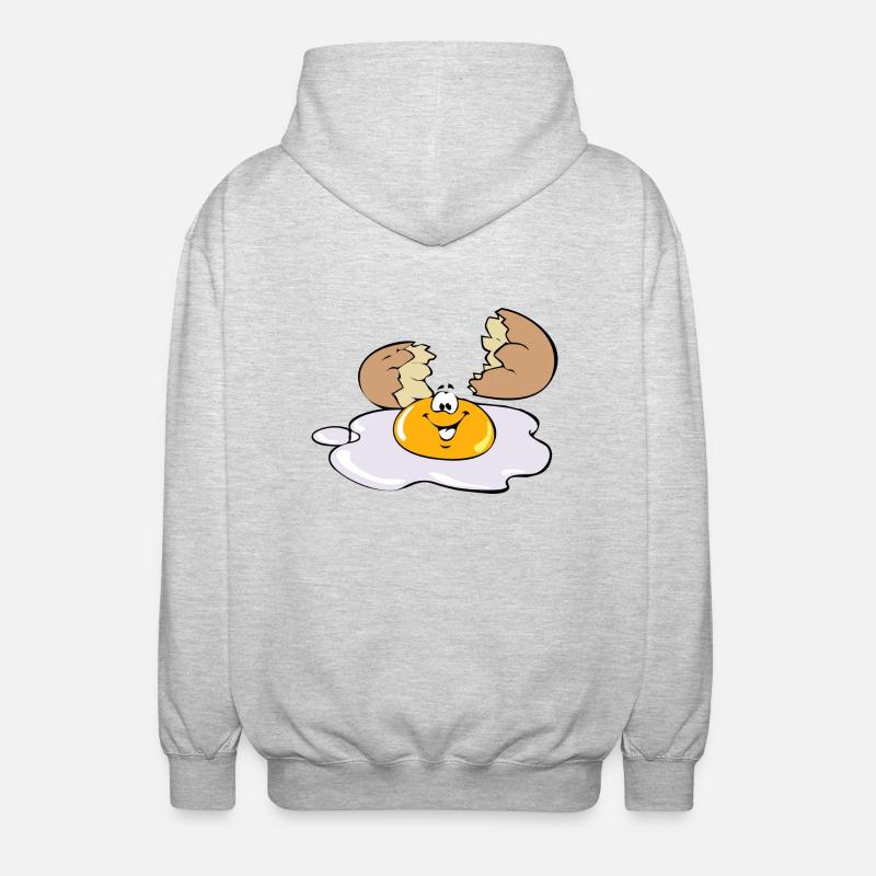 Egg Egg Fried - Veste à capuche unisexe - gris clair chiné