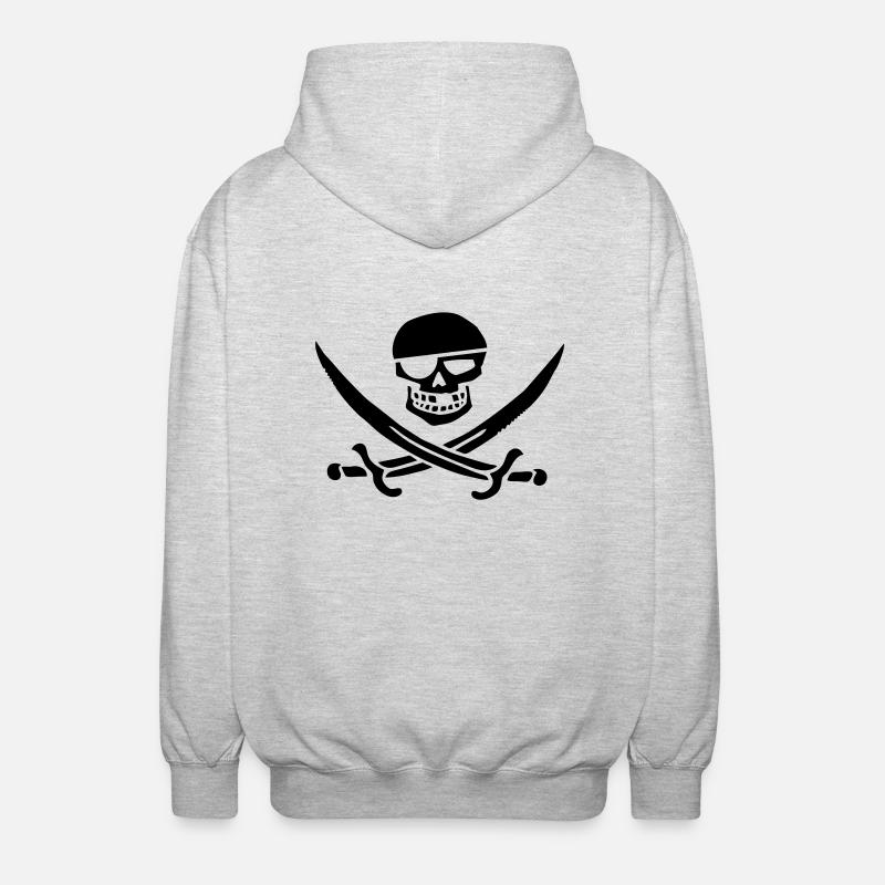 le pirate - Veste à capuche unisexe - gris clair chiné