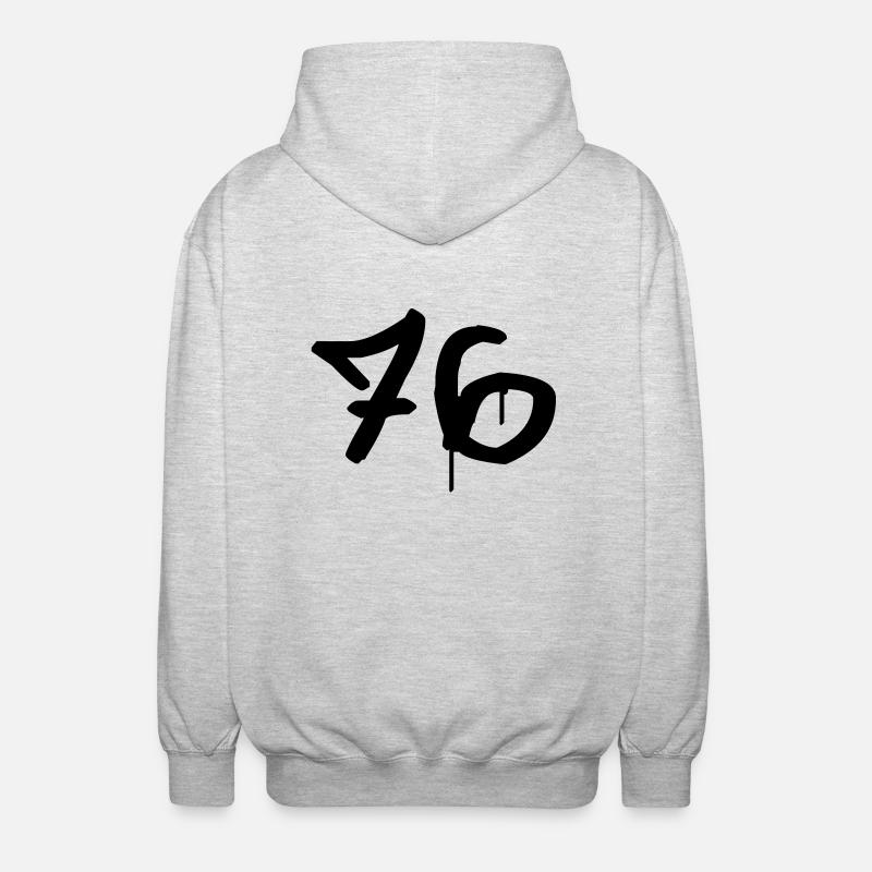 Graffiti : 76 - Unisex Hooded Jacket - light heather grey