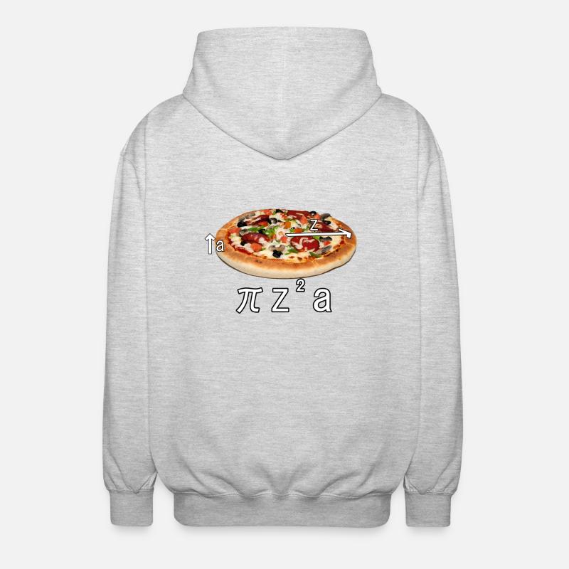 Pizza essen Geschenk Idee - Unisex Kapuzenjacke - Hellgrau meliert