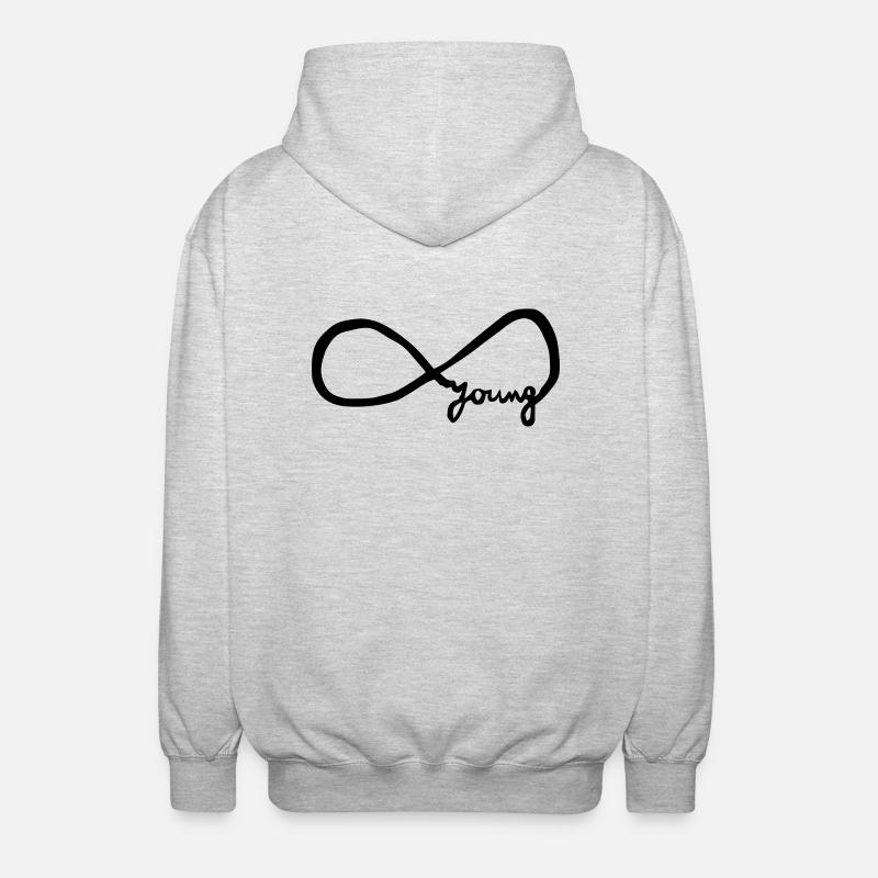 infinity_young - Veste à capuche unisexe - gris clair chiné