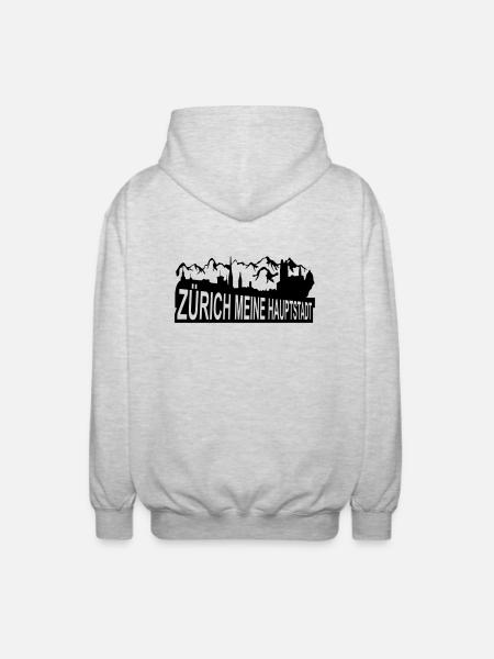 Zurich my capital - Unisex Hooded Jacket - light heather grey
