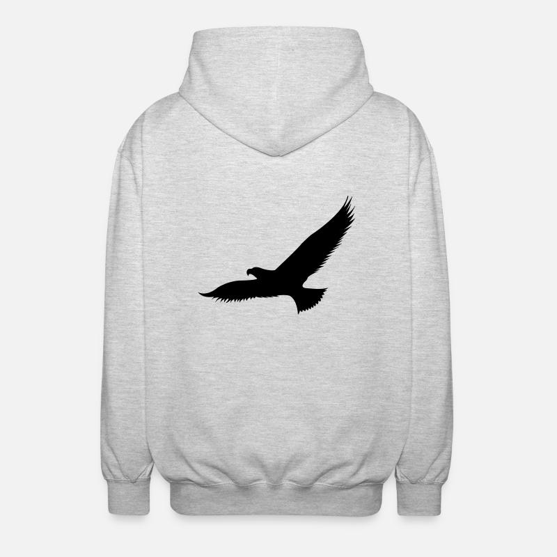adler1 - Unisex Kapuzenjacke - Hellgrau meliert