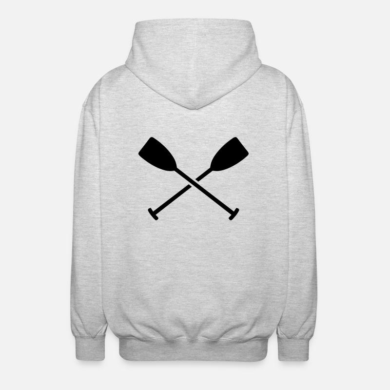 Paddeln - Unisex Kapuzenjacke - Hellgrau meliert