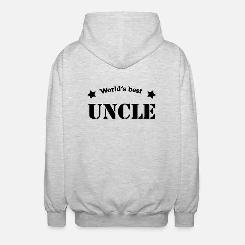 World's best uncle - Unisex Hooded Jacket - light heather grey