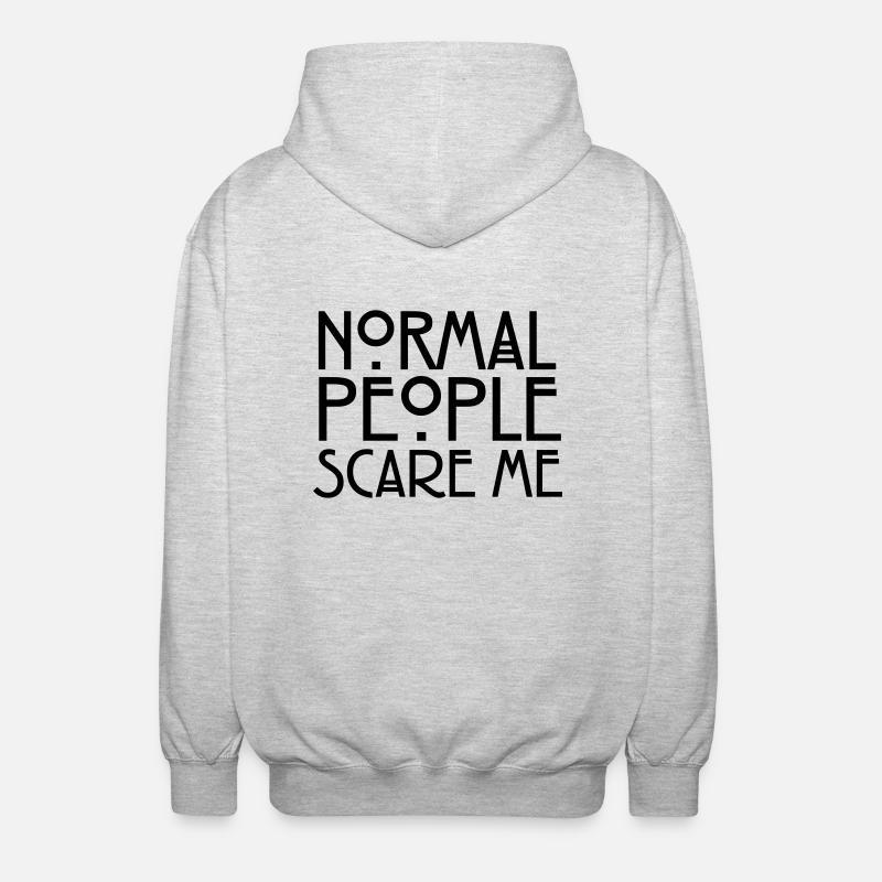 Normal People Scare Me - Unisex Hooded Jacket - light heather grey