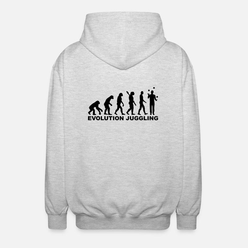 Evolution Juggling - Unisex Hooded Jacket - light heather grey