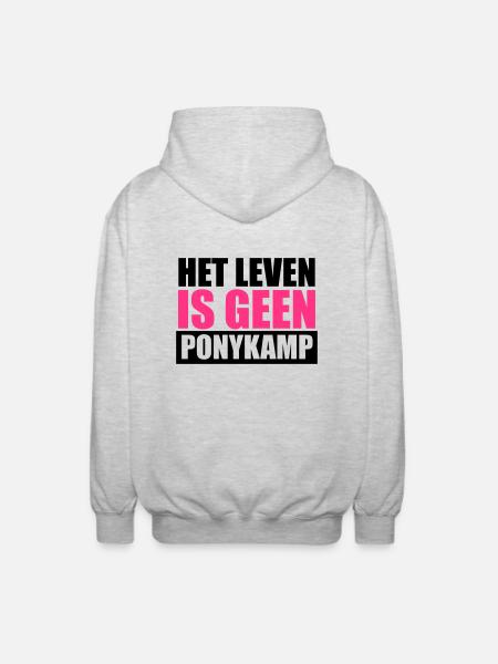 Het Leven is geen Ponykamp - Veste à capuche unisexe - gris clair chiné