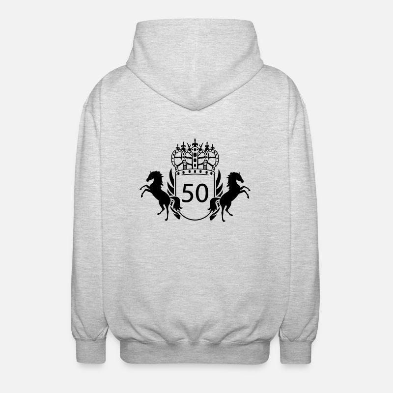 50 - Unisex Kapuzenjacke - Hellgrau meliert