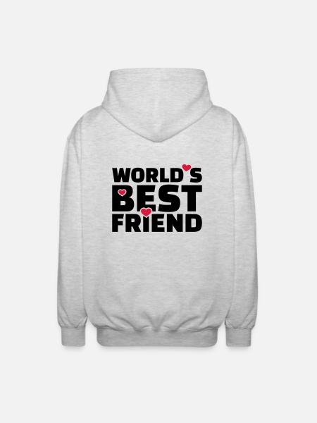 Freund - Unisex Kapuzenjacke - Hellgrau meliert