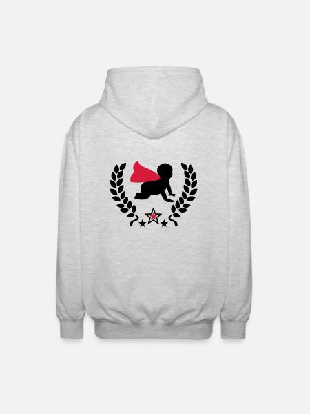 superbaby - Unisex Hooded Jacket - light heather grey