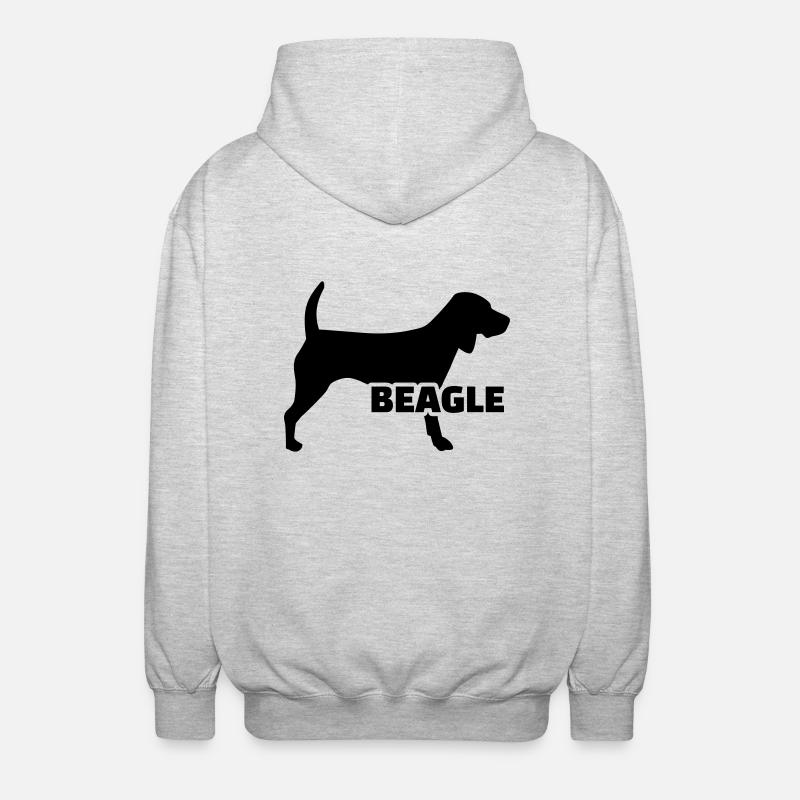 Beagle - Veste à capuche unisexe - gris clair chiné