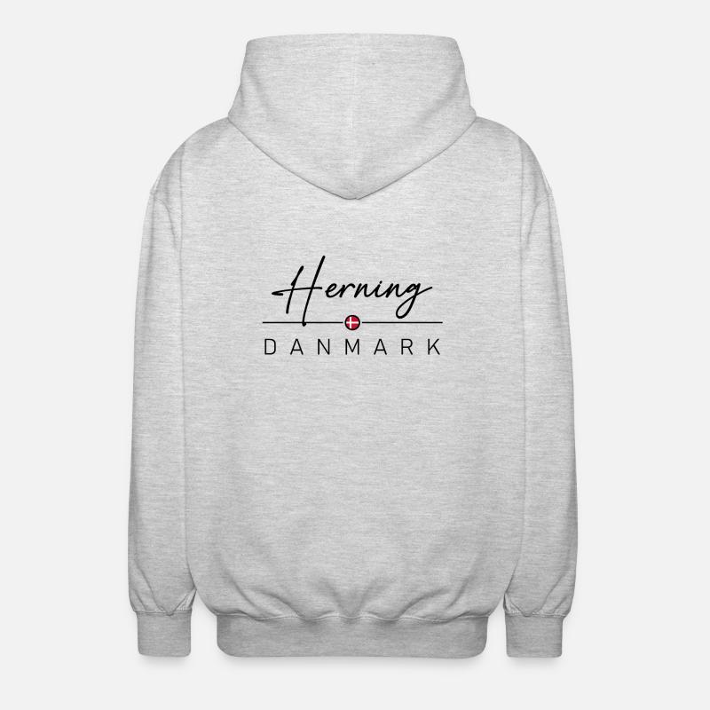 Dänemark - Herning - Danmark - Denmark - Unisex Kapuzenjacke - Hellgrau meliert