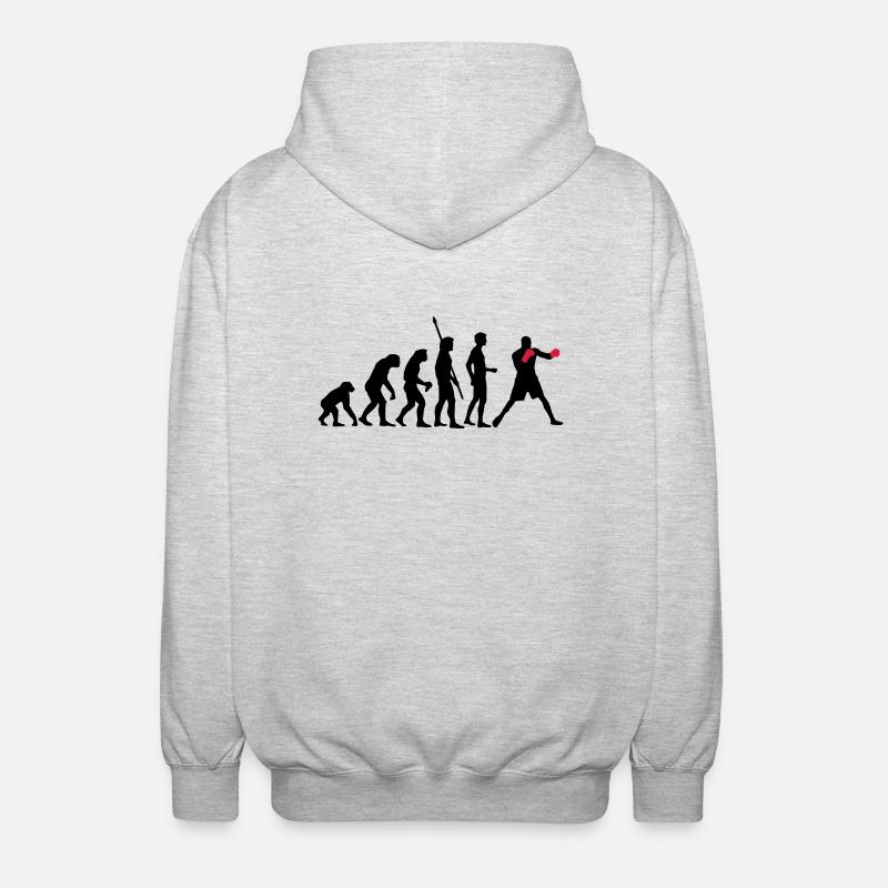 evolution_boxen_b_2c - Unisex Hooded Jacket - light heather grey