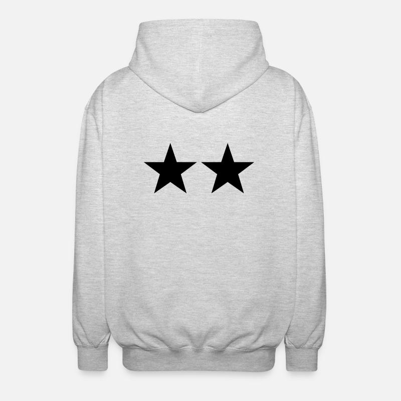 2 Sterne Allgemeine - Unisex Kapuzenjacke - Hellgrau meliert