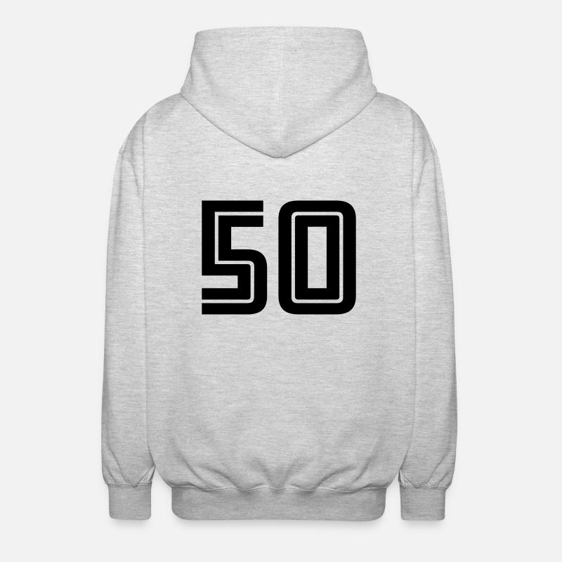 50 - Veste à capuche unisexe - gris clair chiné