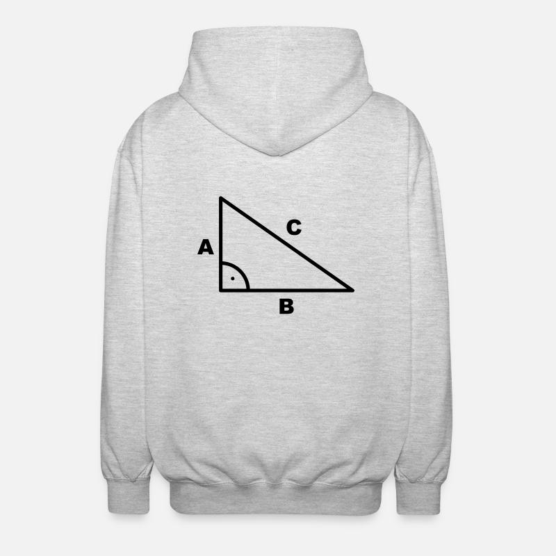 Math symbol - triangle - right angle - Unisex Hooded Jacket - light heather grey