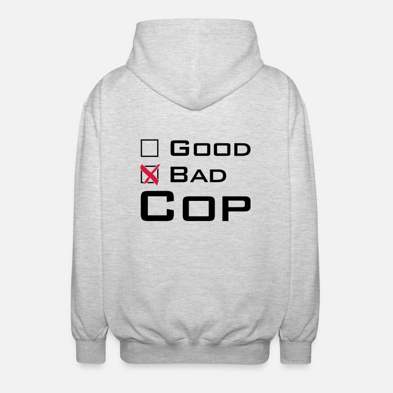 Bad Cop - Unisex Kapuzenjacke - Hellgrau meliert