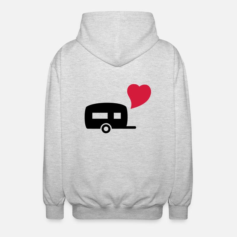 camping_love - Veste à capuche unisexe - gris clair chiné