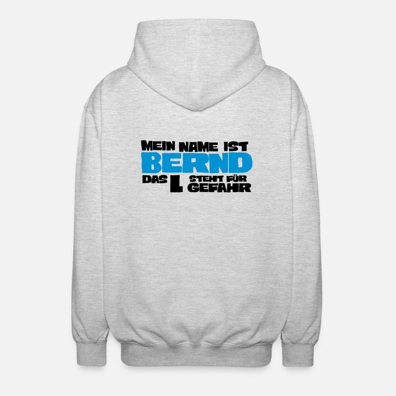 bernd - Unisex Kapuzenjacke - Hellgrau meliert
