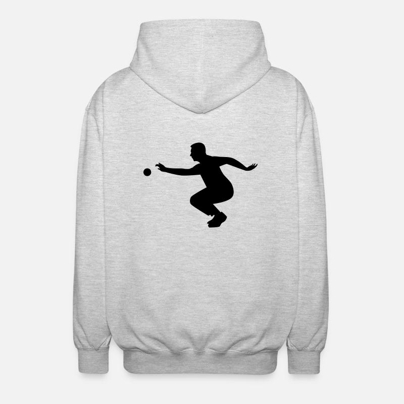 Boule Boccia - Unisex Kapuzenjacke - Hellgrau meliert