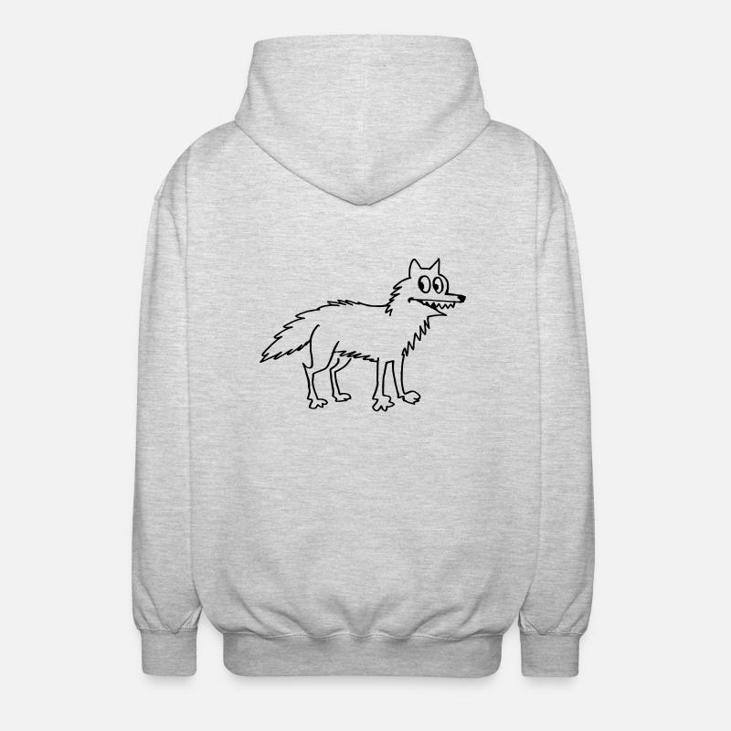 Wolf - Veste à capuche unisexe - gris clair chiné