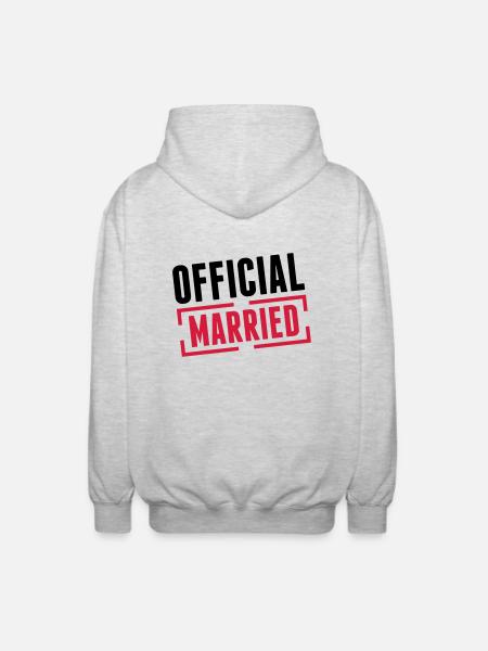 married_official_bx2 - Unisex Hooded Jacket - light heather grey