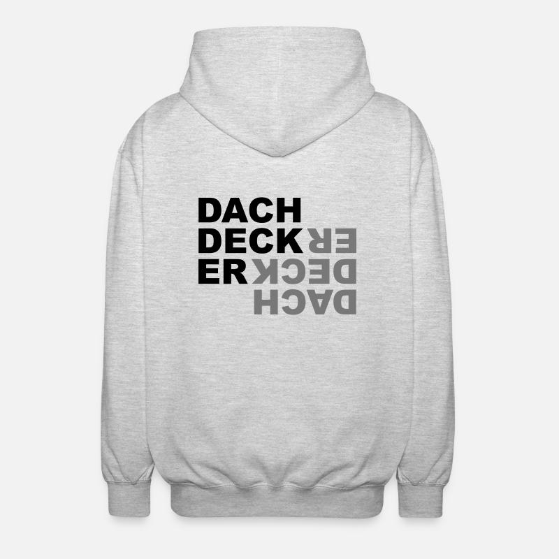 Dachdecker - V2 - Unisex Kapuzenjacke - Hellgrau meliert
