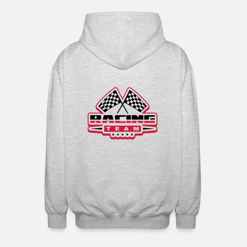 racing_team_ro2 - Unisex Kapuzenjacke - Hellgrau meliert