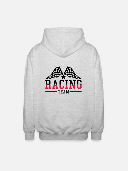 racing_team_ri2 - Unisex Kapuzenjacke - Hellgrau meliert