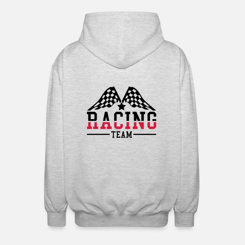 racing_team_ri2 - Unisex Kapuzenjacke - Hellgrau meliert