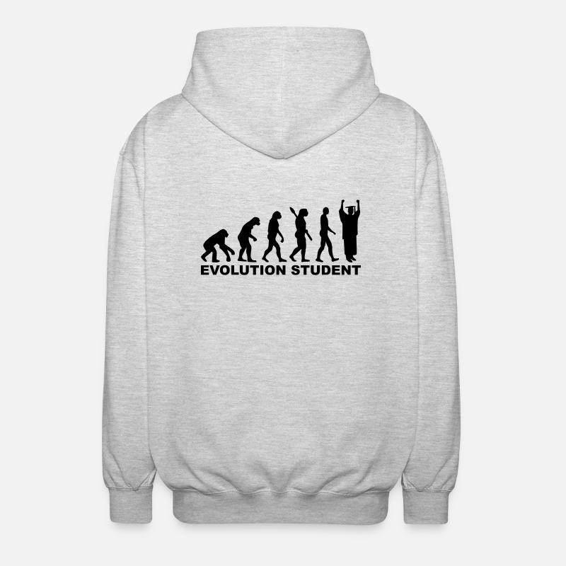 Evolution Student - Veste à capuche unisexe - gris clair chiné
