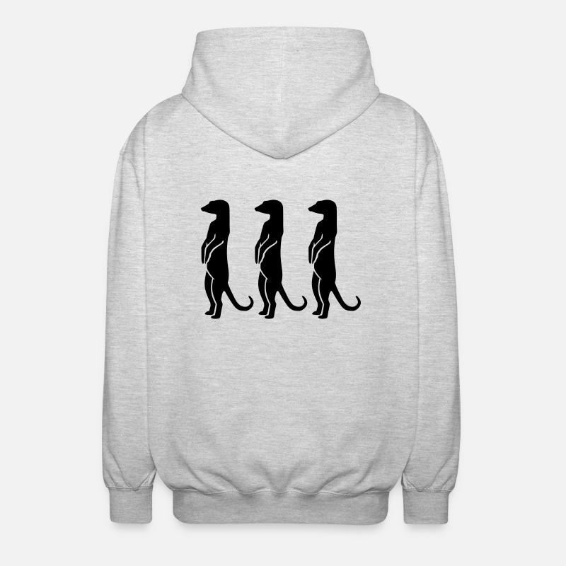 Suricate - Veste à capuche unisexe - gris clair chiné