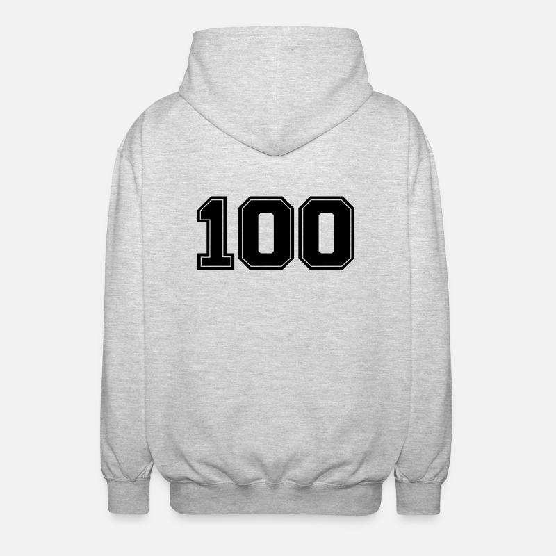 100 - Veste à capuche unisexe - gris clair chiné