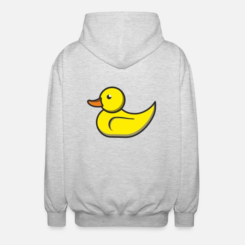 Ente Comic - Unisex Kapuzenjacke - Hellgrau meliert