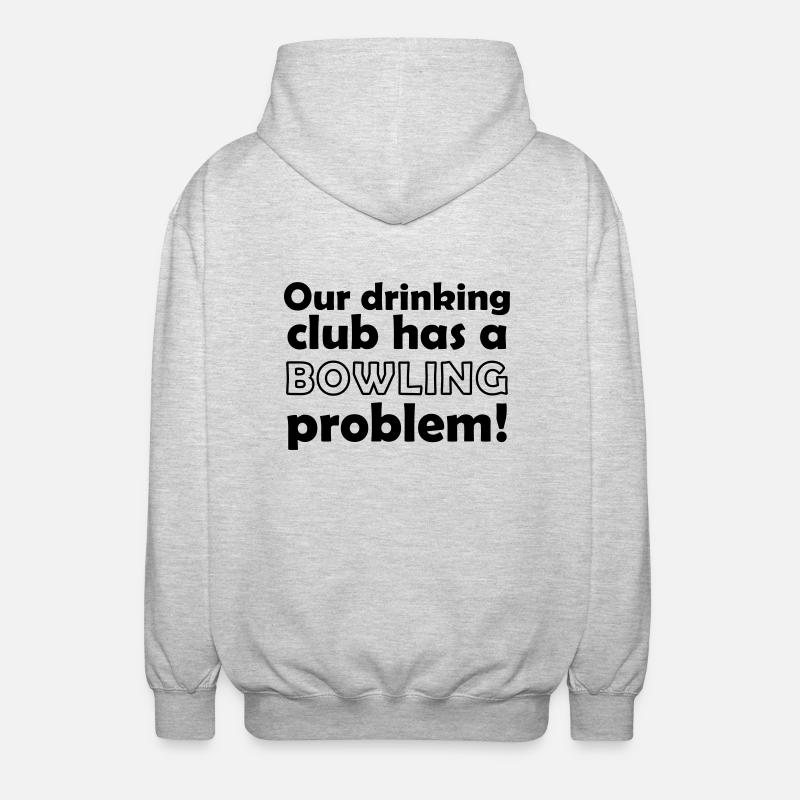 bowling problem - Unisex Kapuzenjacke - Hellgrau meliert