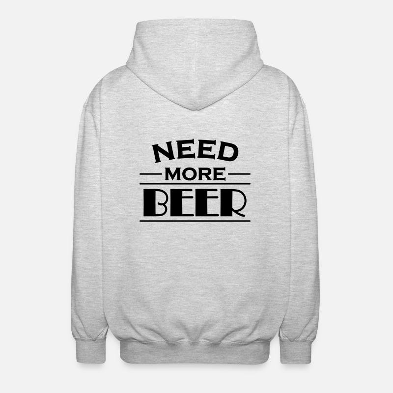 Need more beer! - Veste à capuche unisexe - gris clair chiné