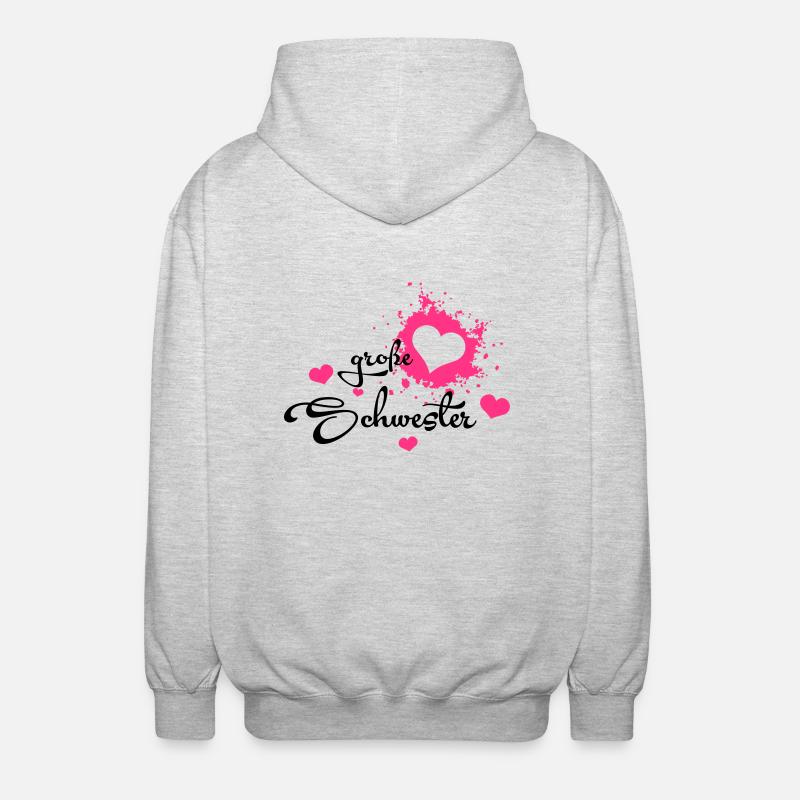 Große Schwester - Veste à capuche unisexe - gris clair chiné