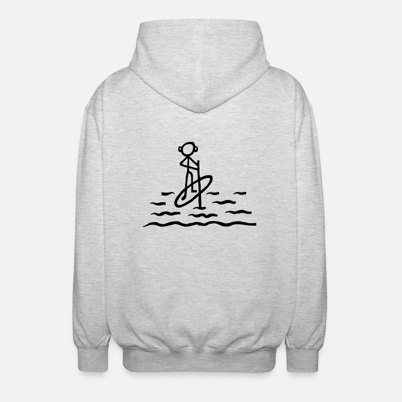 Paddling SUP - Unisex Kapuzenjacke - Hellgrau meliert