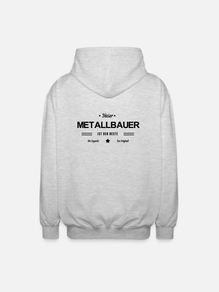 Bester Metallbauer - Unisex Kapuzenjacke - Hellgrau meliert
