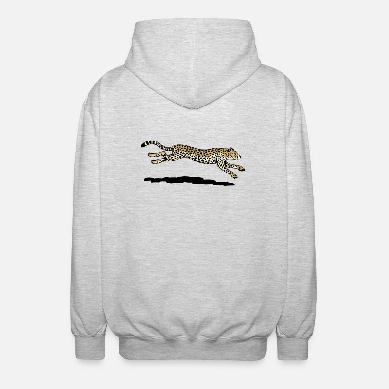 Guépard - Veste à capuche unisexe - gris clair chiné